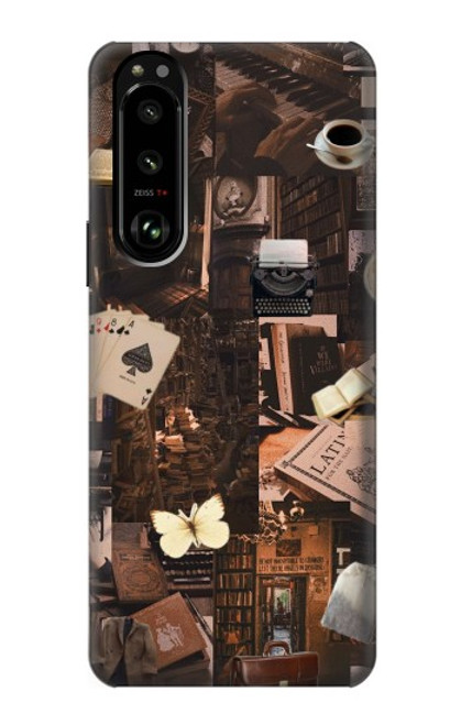 W3877 Dark Academia Funda Carcasa Case y Caso Del Tirón Funda para Sony Xperia 5 III