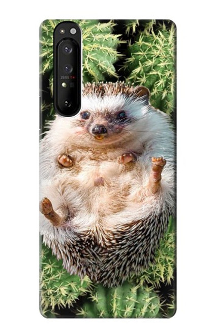 W3863 Pygmy Hedgehog Dwarf Hedgehog Paint Funda Carcasa Case y Caso Del Tirón Funda para Sony Xperia 1 III