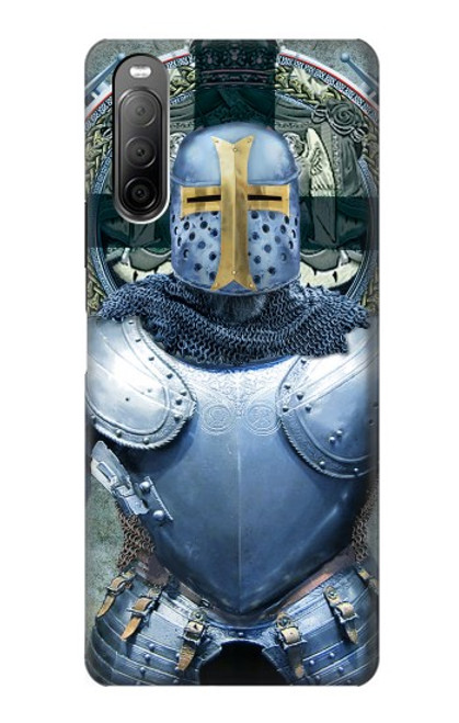 W3864 Medieval Templar Heavy Armor Knight Funda Carcasa Case y Caso Del Tirón Funda para Sony Xperia 10 II