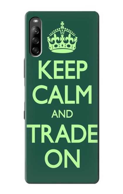 W3862 Keep Calm and Trade On Funda Carcasa Case y Caso Del Tirón Funda para Sony Xperia L4