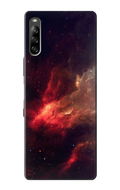 W3897 Red Nebula Space Funda Carcasa Case y Caso Del Tirón Funda para Sony Xperia L4