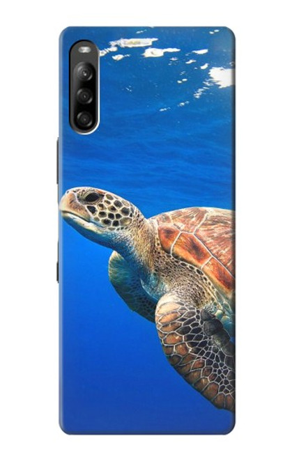 W3898 Sea Turtle Funda Carcasa Case y Caso Del Tirón Funda para Sony Xperia L4