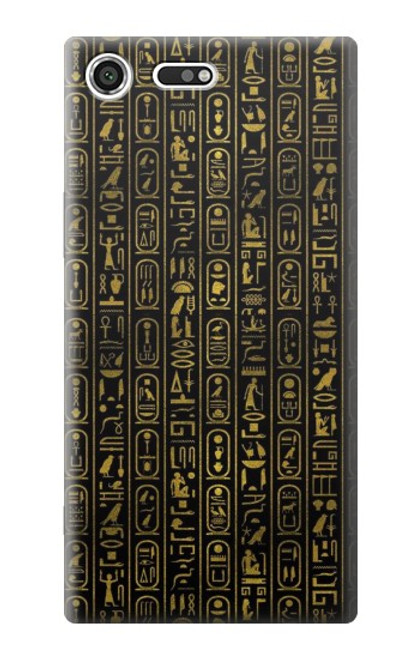 W3869 Ancient Egyptian Hieroglyphic Funda Carcasa Case y Caso Del Tirón Funda para Sony Xperia XZ Premium