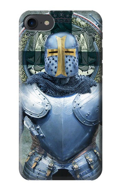 W3864 Medieval Templar Heavy Armor Knight Funda Carcasa Case y Caso Del Tirón Funda para iPhone 7, iPhone 8, iPhone SE (2020) (2022)