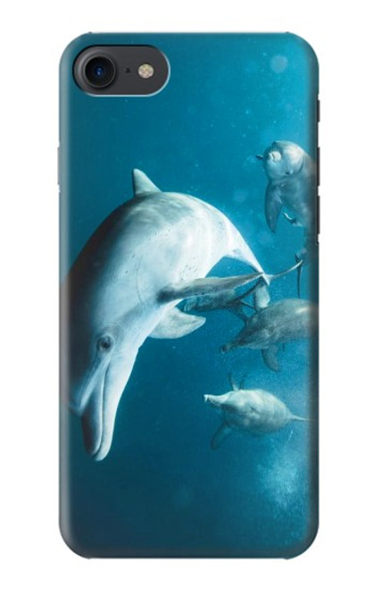 W3878 Dolphin Funda Carcasa Case y Caso Del Tirón Funda para iPhone 7, iPhone 8, iPhone SE (2020) (2022)