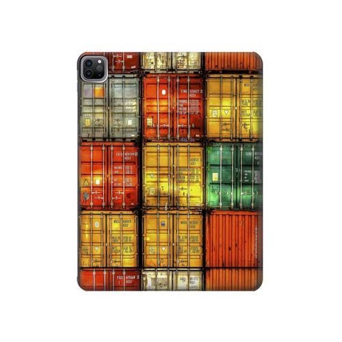 W3861 Colorful Container Block Funda Carcasa Case para iPad Pro 12.9 (2022,2021,2020,2018, 3rd, 4th, 5th, 6th)