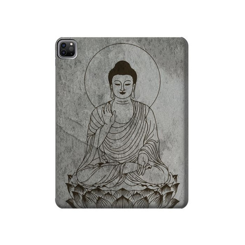 W3873 Buddha Line Art Funda Carcasa Case para iPad Pro 12.9 (2022,2021,2020,2018, 3rd, 4th, 5th, 6th)