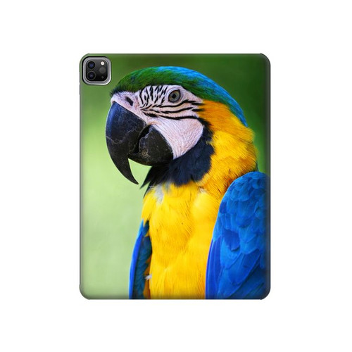 W3888 Macaw Face Bird Funda Carcasa Case para iPad Pro 12.9 (2022,2021,2020,2018, 3rd, 4th, 5th, 6th)