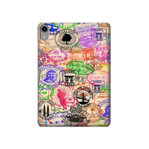 W3904 Travel Stamps Funda Carcasa Case para iPad mini 6, iPad mini (2021)