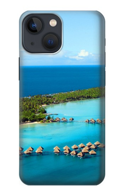 W0844 Bora Bora Island Funda Carcasa Case y Caso Del Tirón Funda para iPhone 14