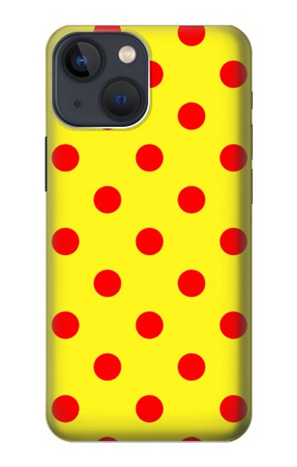 W3526 Red Spot Polka Dot Funda Carcasa Case y Caso Del Tirón Funda para iPhone 14