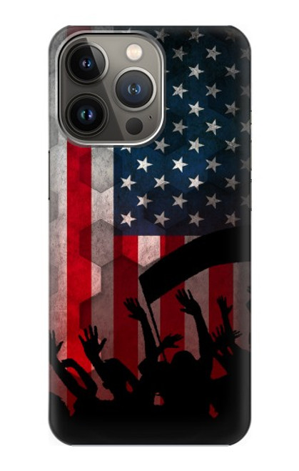 W2989 USA America Soccer Funda Carcasa Case y Caso Del Tirón Funda para iPhone 14 Pro