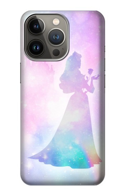 W2992 Princess Pastel Silhouette Funda Carcasa Case y Caso Del Tirón Funda para iPhone 14 Pro