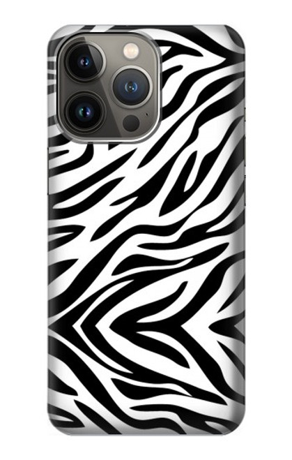 W3056 Zebra Skin Texture Graphic Printed Funda Carcasa Case y Caso Del Tirón Funda para iPhone 14 Pro