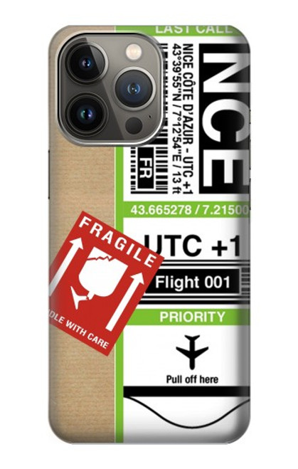 W3543 Luggage Tag Art Funda Carcasa Case y Caso Del Tirón Funda para iPhone 14 Pro
