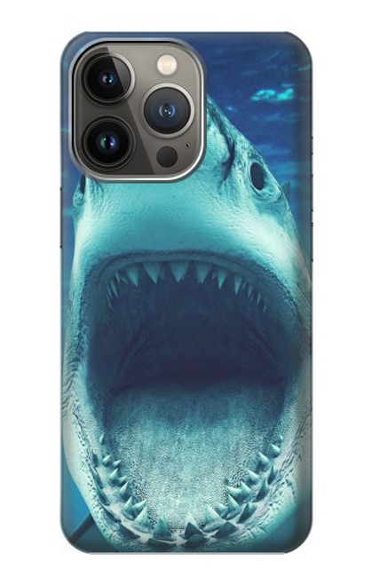 W3548 Tiger Shark Funda Carcasa Case y Caso Del Tirón Funda para iPhone 14 Pro