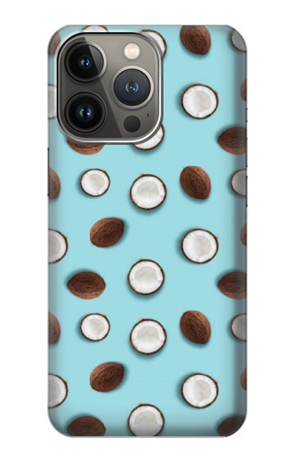 W3860 Coconut Dot Pattern Funda Carcasa Case y Caso Del Tirón Funda para iPhone 14 Pro