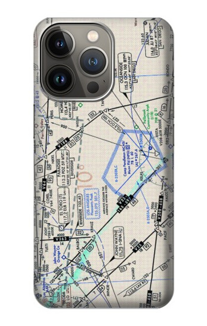 W3882 Flying Enroute Chart Funda Carcasa Case y Caso Del Tirón Funda para iPhone 14 Pro