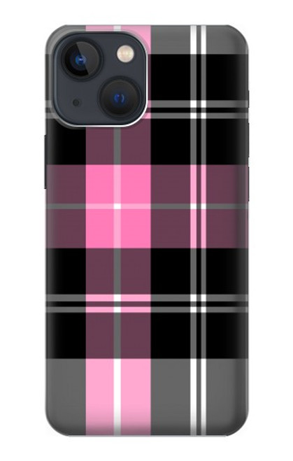 W3091 Pink Plaid Pattern Funda Carcasa Case y Caso Del Tirón Funda para iPhone 14 Plus