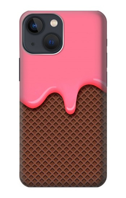 W3754 Strawberry Ice Cream Cone Funda Carcasa Case y Caso Del Tirón Funda para iPhone 14 Plus