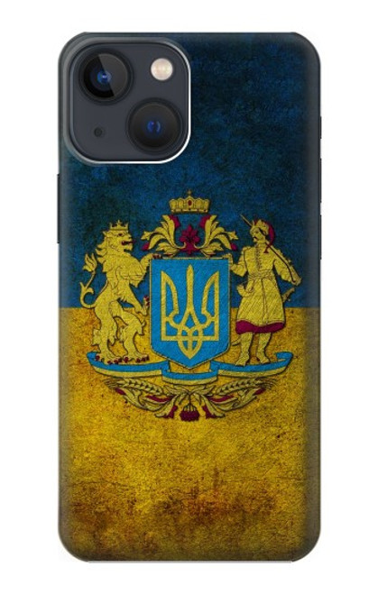 W3858 Ukraine Vintage Flag Funda Carcasa Case y Caso Del Tirón Funda para iPhone 14 Plus