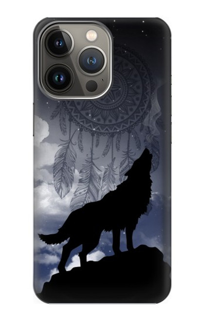 W3011 Dream Catcher Wolf Howling Funda Carcasa Case y Caso Del Tirón Funda para iPhone 14 Pro Max