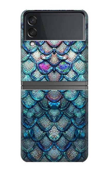 W3809 Mermaid Fish Scale Funda Carcasa Case y Caso Del Tirón Funda para Samsung Galaxy Z Flip 4