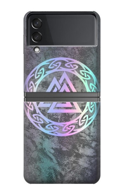 W3833 Valknut Odin Wotans Knot Hrungnir Heart Funda Carcasa Case y Caso Del Tirón Funda para Samsung Galaxy Z Flip 4