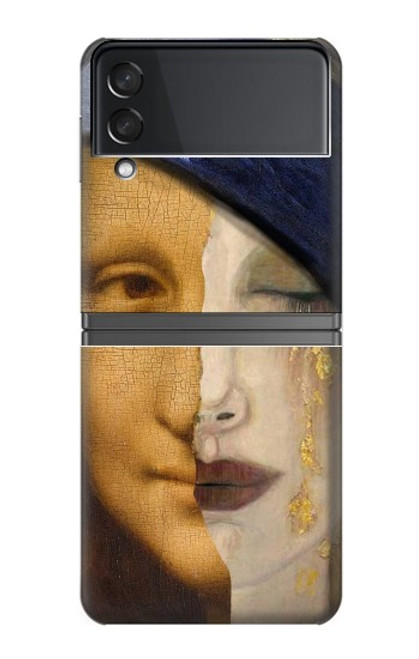W3853 Mona Lisa Gustav Klimt Vermeer Funda Carcasa Case y Caso Del Tirón Funda para Samsung Galaxy Z Flip 4