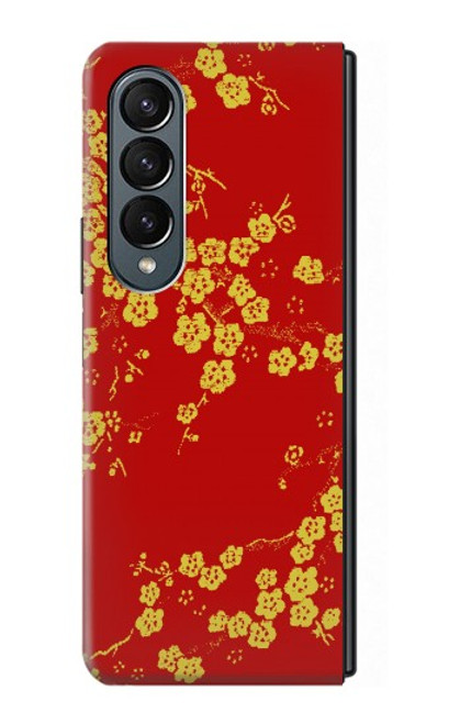 W2050 Cherry Blossoms Chinese Graphic Printed Funda Carcasa Case y Caso Del Tirón Funda para Samsung Galaxy Z Fold 4