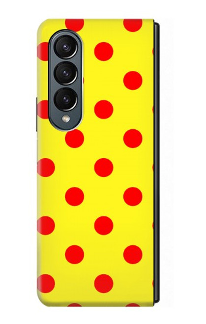 W3526 Red Spot Polka Dot Funda Carcasa Case y Caso Del Tirón Funda para Samsung Galaxy Z Fold 4