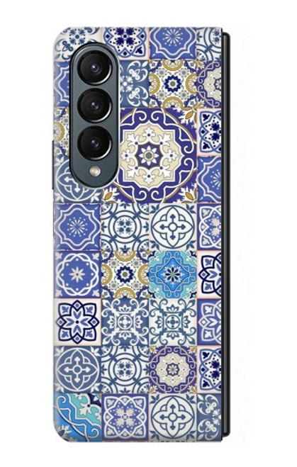 W3537 Moroccan Mosaic Pattern Funda Carcasa Case y Caso Del Tirón Funda para Samsung Galaxy Z Fold 4