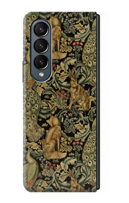 W3661 William Morris Forest Velvet Funda Carcasa Case y Caso Del Tirón Funda para Samsung Galaxy Z Fold 4