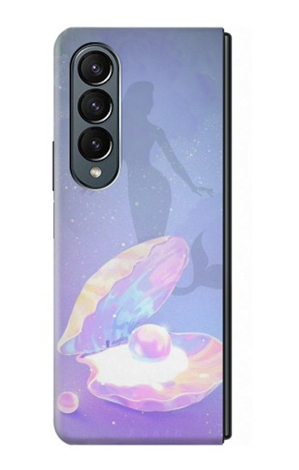 W3823 Beauty Pearl Mermaid Funda Carcasa Case y Caso Del Tirón Funda para Samsung Galaxy Z Fold 4