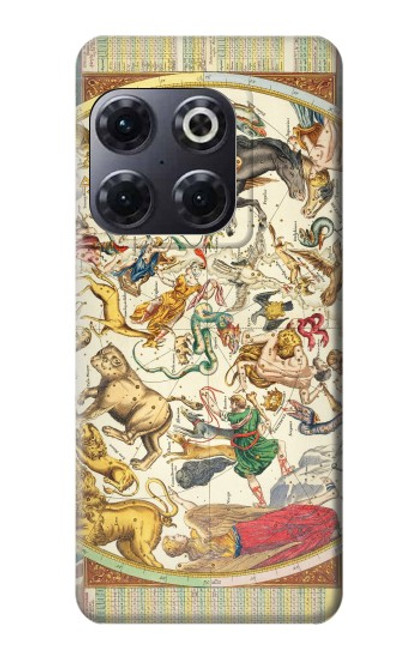 W3145 Antique Constellation Star Sky Map Funda Carcasa Case y Caso Del Tirón Funda para OnePlus 10T