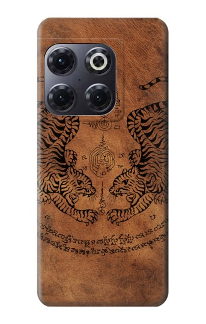 W3209 Sak Yant Twin Tiger Funda Carcasa Case y Caso Del Tirón Funda para OnePlus 10T