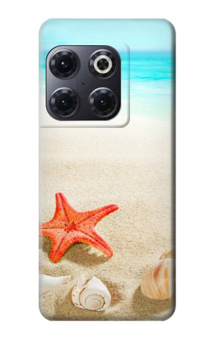 W3212 Sea Shells Starfish Beach Funda Carcasa Case y Caso Del Tirón Funda para OnePlus 10T