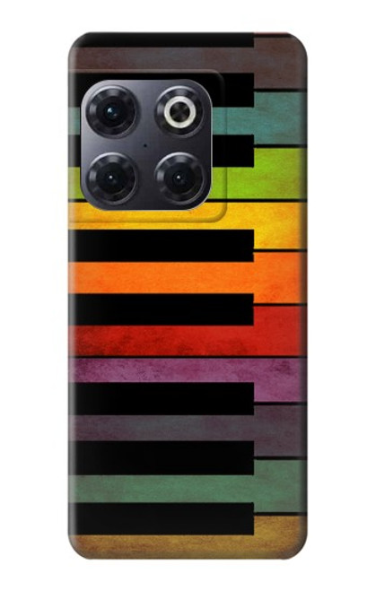 W3451 Colorful Piano Funda Carcasa Case y Caso Del Tirón Funda para OnePlus 10T