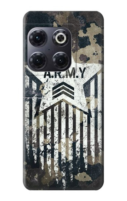 W3666 Army Camo Camouflage Funda Carcasa Case y Caso Del Tirón Funda para OnePlus 10T