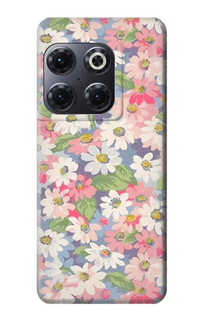 W3688 Floral Flower Art Pattern Funda Carcasa Case y Caso Del Tirón Funda para OnePlus 10T