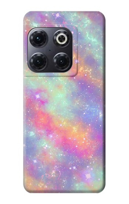 W3706 Pastel Rainbow Galaxy Pink Sky Funda Carcasa Case y Caso Del Tirón Funda para OnePlus 10T