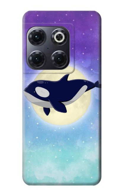 W3807 Killer Whale Orca Moon Pastel Fantasy Funda Carcasa Case y Caso Del Tirón Funda para OnePlus 10T