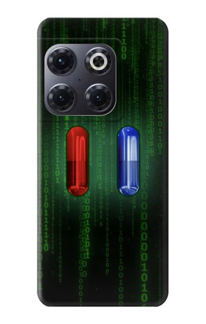 W3816 Red Pill Blue Pill Capsule Funda Carcasa Case y Caso Del Tirón Funda para OnePlus 10T