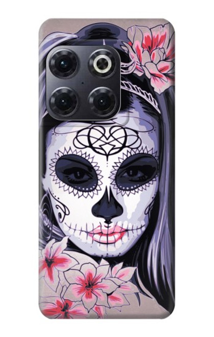 W3821 Sugar Skull Steam Punk Girl Gothic Funda Carcasa Case y Caso Del Tirón Funda para OnePlus 10T