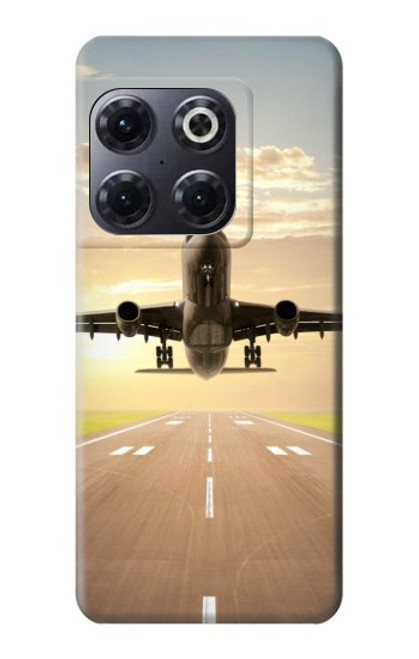 W3837 Airplane Take off Sunrise Funda Carcasa Case y Caso Del Tirón Funda para OnePlus 10T