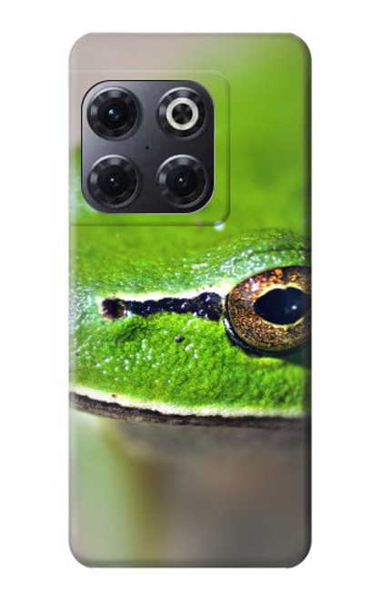 W3845 Green frog Funda Carcasa Case y Caso Del Tirón Funda para OnePlus 10T