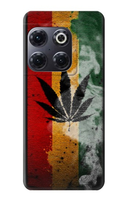 W3890 Reggae Rasta Flag Smoke Funda Carcasa Case y Caso Del Tirón Funda para OnePlus 10T