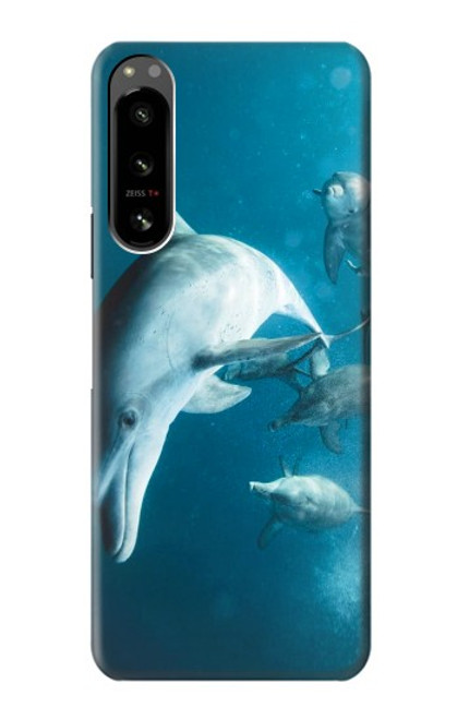 W3878 Dolphin Funda Carcasa Case y Caso Del Tirón Funda para Sony Xperia 5 IV