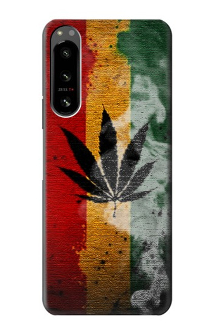 W3890 Reggae Rasta Flag Smoke Funda Carcasa Case y Caso Del Tirón Funda para Sony Xperia 5 IV