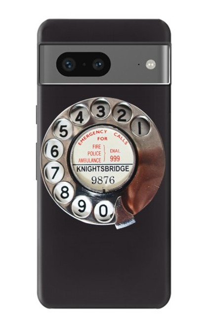 W0059 Retro Rotary Phone Dial On Funda Carcasa Case y Caso Del Tirón Funda para Google Pixel 7